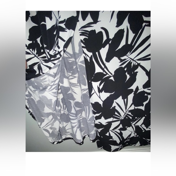 Floral Maxi Dress twist front V-neck maxi dress Drape sleeve,flattering XL - Picture 5 of 10